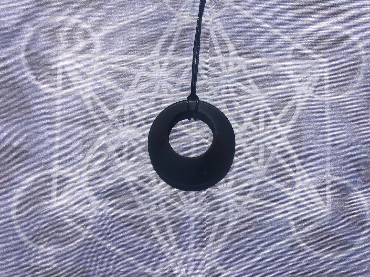 Circle in Circle Shungite Pendant