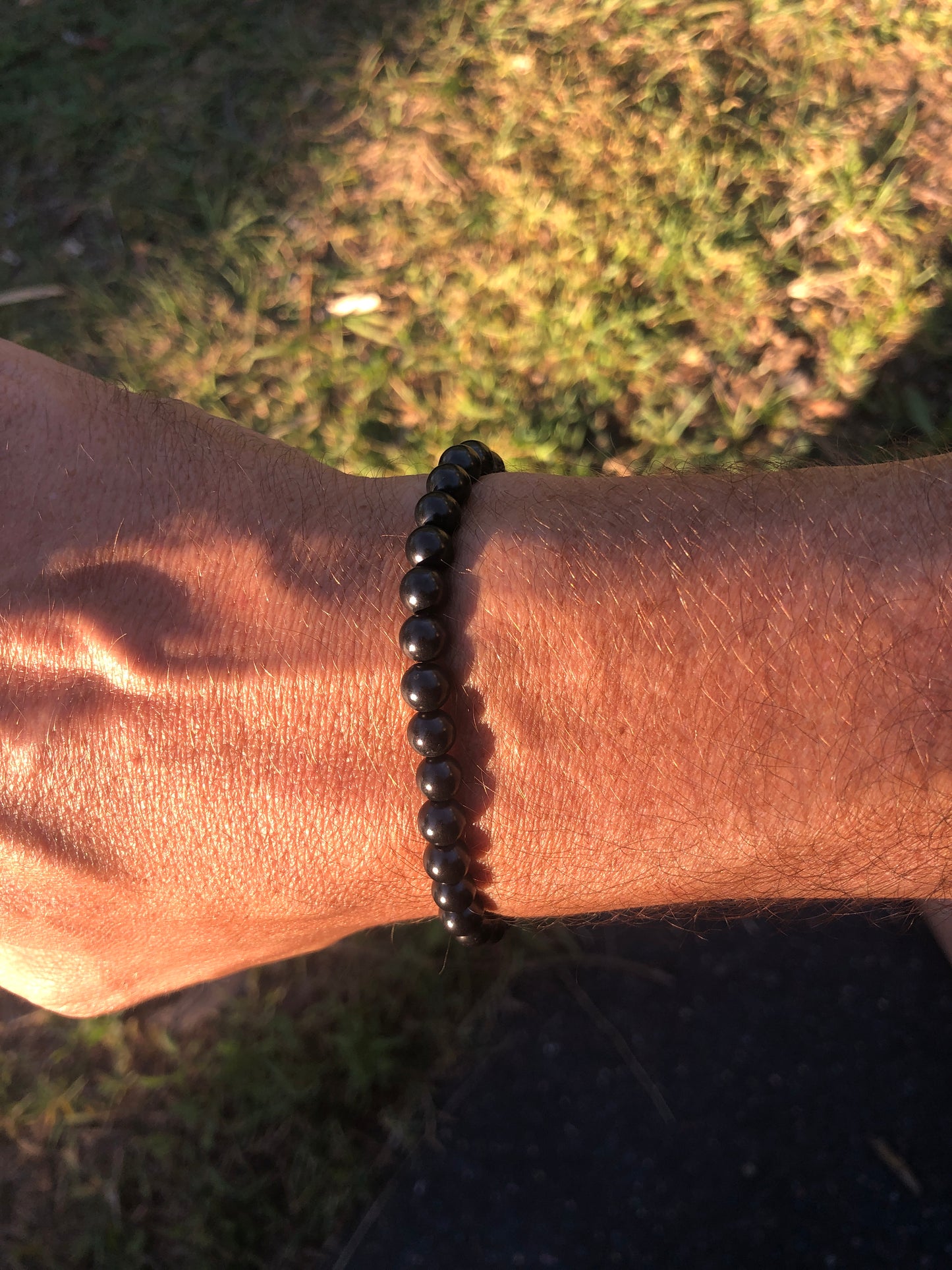 6mm Rounded Bead Shungite Bracelet