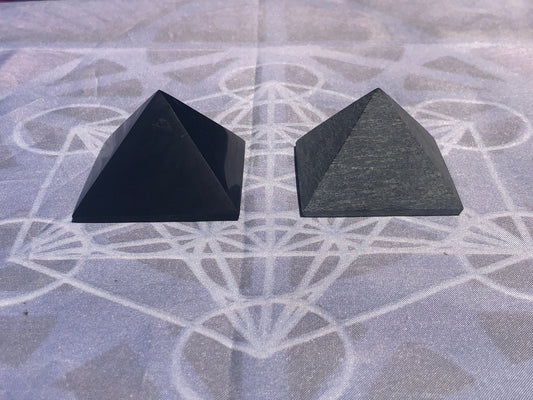 Small Shungite and Soapstone Pyramid Harmonisers (2.1m influence range)