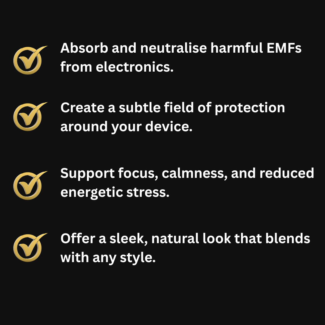 Shungite Stickers – Portable EMF Protection for Everyday Devices